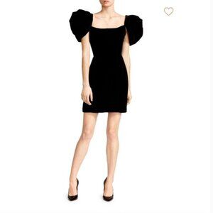 Elegant Black Puff Sleeve Dress